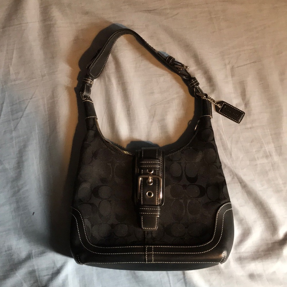 Coach black hobo bag